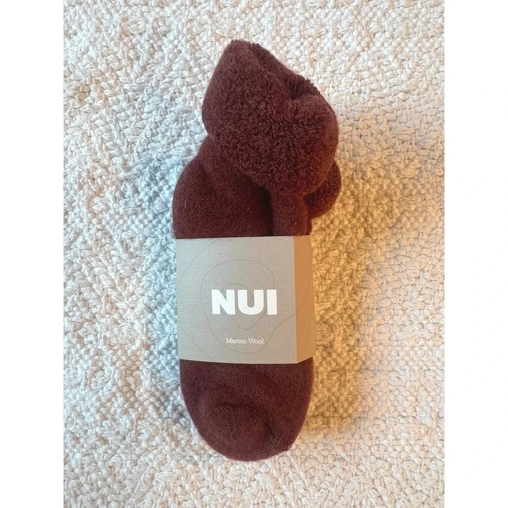 Nui Organics Lounge Socks Rust 2/3y